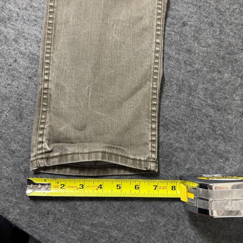 Levis 511 Slim Fit Jeans Mens 34x30 (33x28) Olive Green Stretch Denim Pants - Picture 11 of 11
